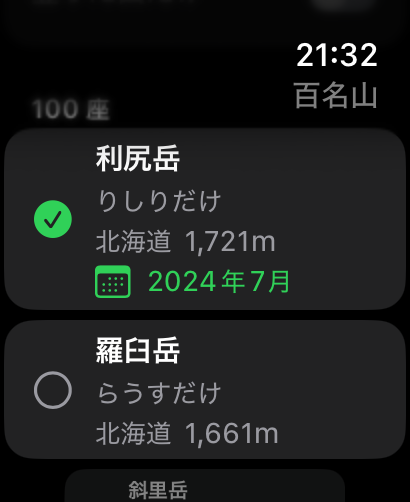 Apple Watchの一覧画面